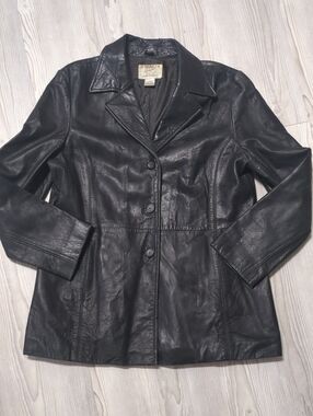 Jacqueline Ferrar Genuine Lambskin Leather Jacket Black XL